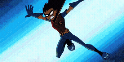 Robin Flying With Arms Outstretched GIF