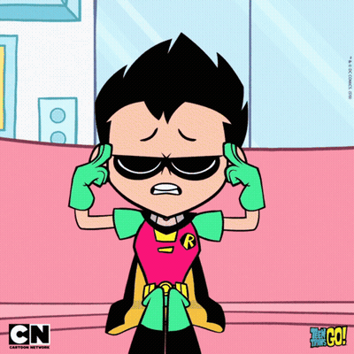 Robin From Teen Titans Go Holding His Head GIF