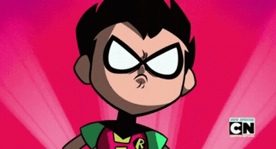 Robin From Teen Titans Go Pink Background GIF