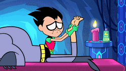 Robin Giving Batman A Foot Massage GIF