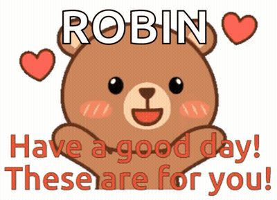 Robin Has A Good Day These Are For You GIF