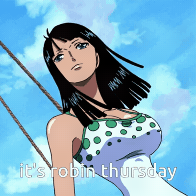 Robin Thursday Poster Cartoon Girl In Polka Dot Dress GIF
