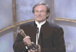Robin Williams Won A Trophy GIF
