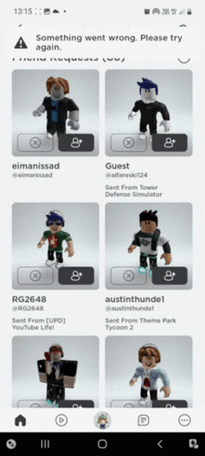 Roblox App Something Went Wrong Screenshot GIF