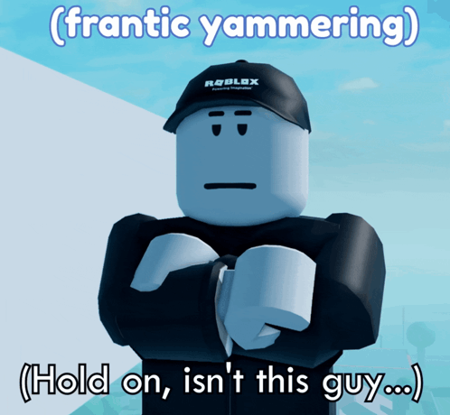 Roblox Character Frantic Yamming GIF