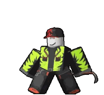 Roblox Character Holding Cane And Hammer Sticker