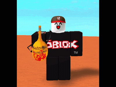 Roblox Character Holding Master Mojo GIF