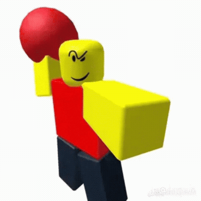 Roblox Character Holding Red Ball GIF
