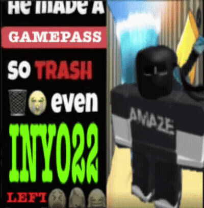 Roblox Character In Black Shirt Saying Amaze GIF