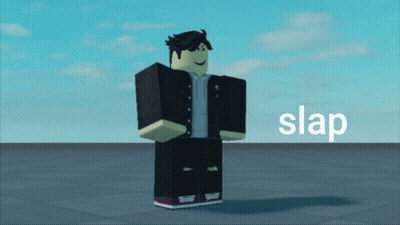Roblox Character In Front Of Blue Sky Slap GIF