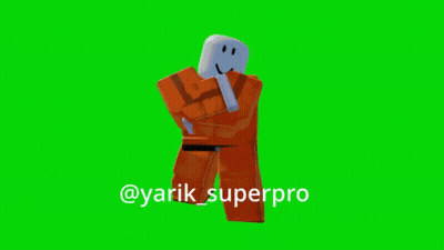 Roblox Character In Orange Jumpsuit @Yarik_superpro GIF
