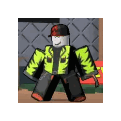 Roblox Character In Yellow Jacket Sticker