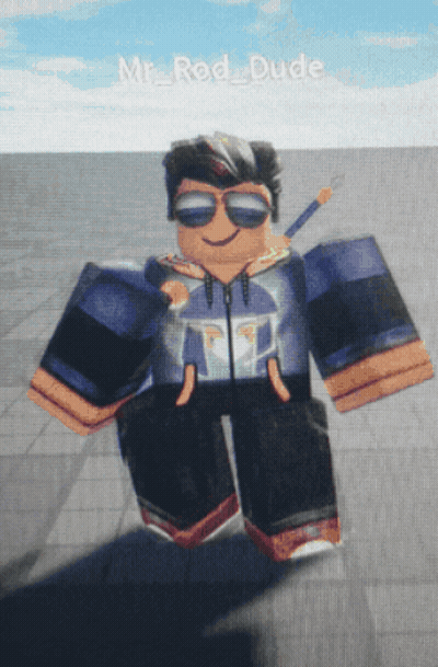 Roblox Character Mr_Rod_Dude Wearing Sunglasses And Hoodie GIF