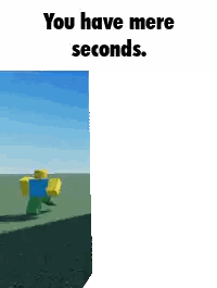 Roblox Character Saying You Have Mere Seconds Sticker