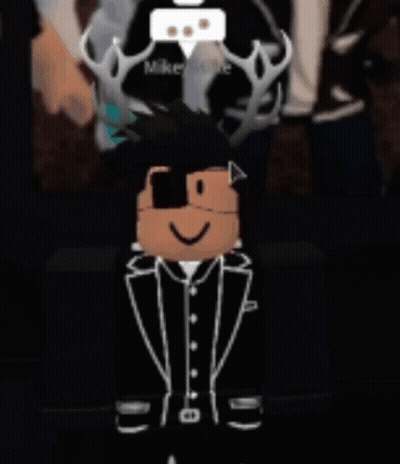 Roblox Character With Antlers And Eye Patch GIF