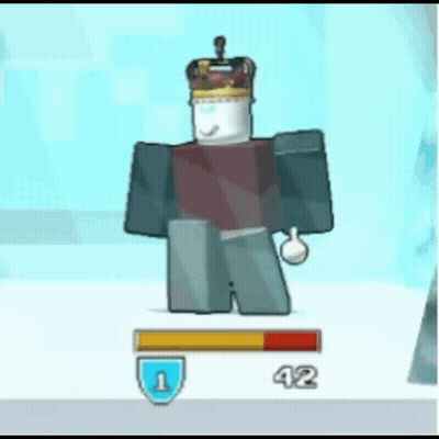 Roblox Character With Crown And Shield GIF