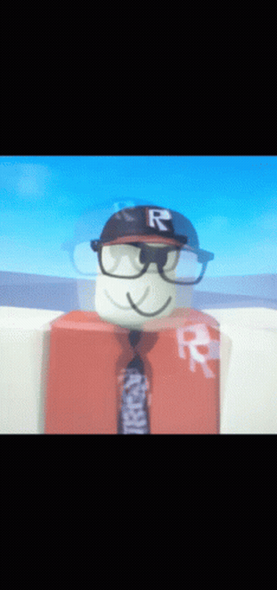 Roblox Character With Glasses And R Hat GIF
