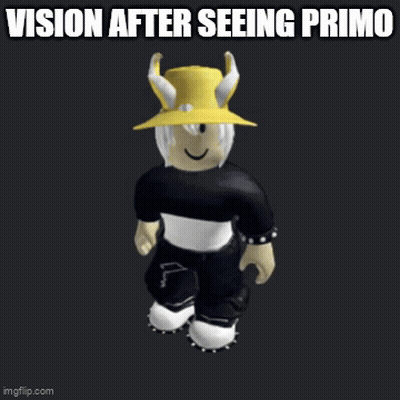 Roblox Character With Yellow Horned Hat GIF