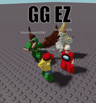 Roblox Characters Dancing GG EZ GIF