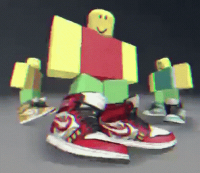 Roblox Characters In Red Sneakers GIF