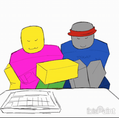 Roblox Characters Sitting Together GIF