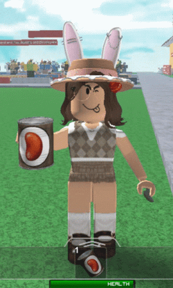Roblox Girl Smiling Eating GIF
