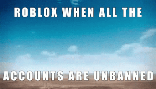 Roblox When All The Accounts Are Unbanned Poster GIF