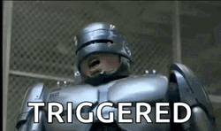 Robocop Shaking Triggered Meme GIF