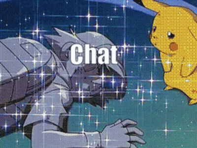 Robot And Pikachu Chat GIF