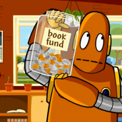 Robot Budget For Book Fund GIF
