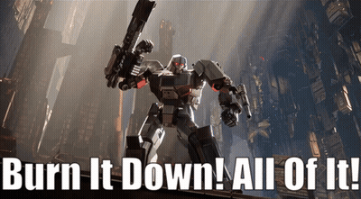 Robot Burn It Down All Of It GIF