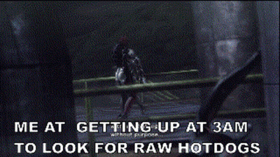 Robot Caption Me At Getting Up At 3 Am To Look For Raw Hotdogs GIF