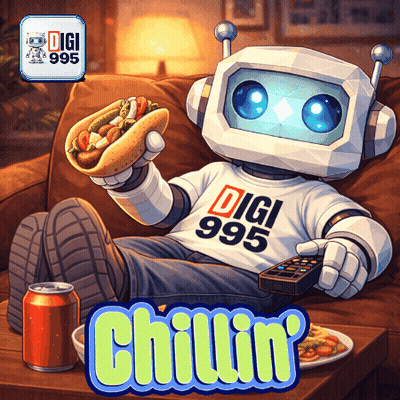 Robot Eating Hot Dog And Drinking Soda GIF