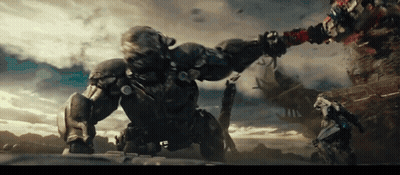 Robot Fighting Another Robot GIF