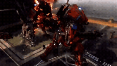 Robot Fighting Robot In Video Game GIF