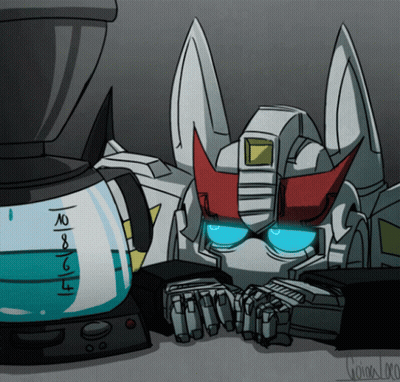 Robot Flying Through Dark Room In Video Game GIF