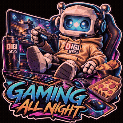 Robot Gaming All Night GIF