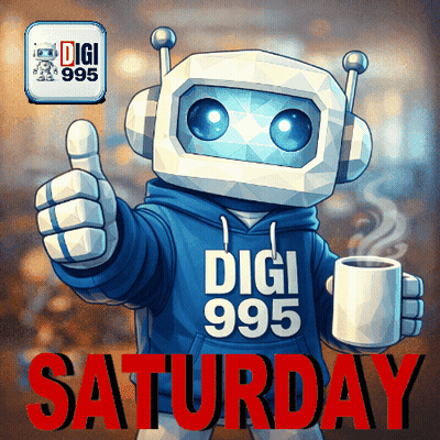 Robot Giving Thumbs Up Holding Coffee Cup GIF