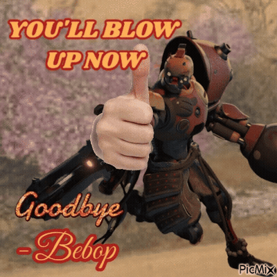 Robot Giving Thumbs Up Saying You'll Blow Up Now GIF