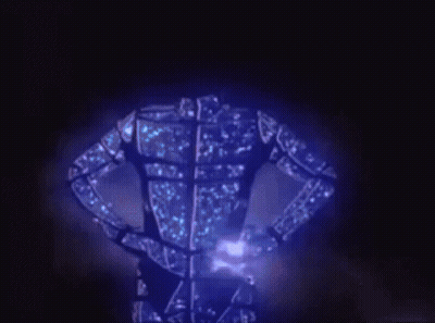 Robot Glowing Blue Light From Chest GIF