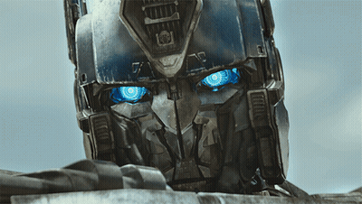 Robot Head With Blue Eyes and Letters CC