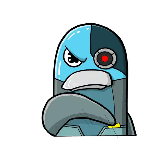 Robot Holding Ban Sign Sticker