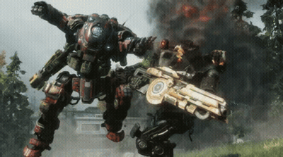 Robot Holding Gun Saying A GIF