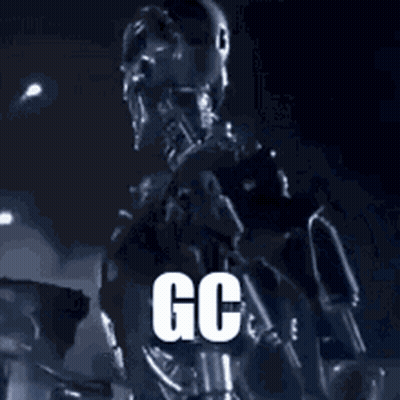Robot Holding Gun Saying GC GIF