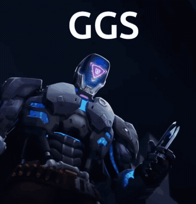 Robot Holding Gun Saying Ggs GIF