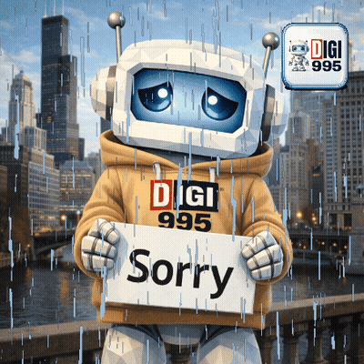 Robot Holding Sign Saying Sorry GIF