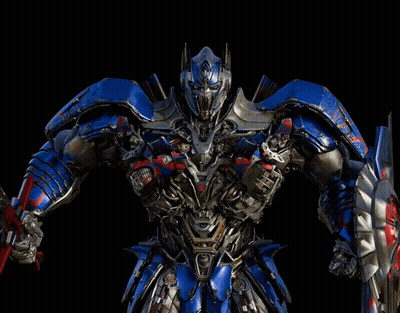 Robot Holding Sword And Shield With Transformers GIF