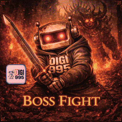 Robot Holding Sword Boss Fight GIF