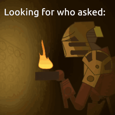 Robot Holding Torch Looking For Who Asked GIF