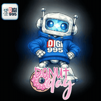 Robot In Blue Hoodie Saying Digi 995 GIF
